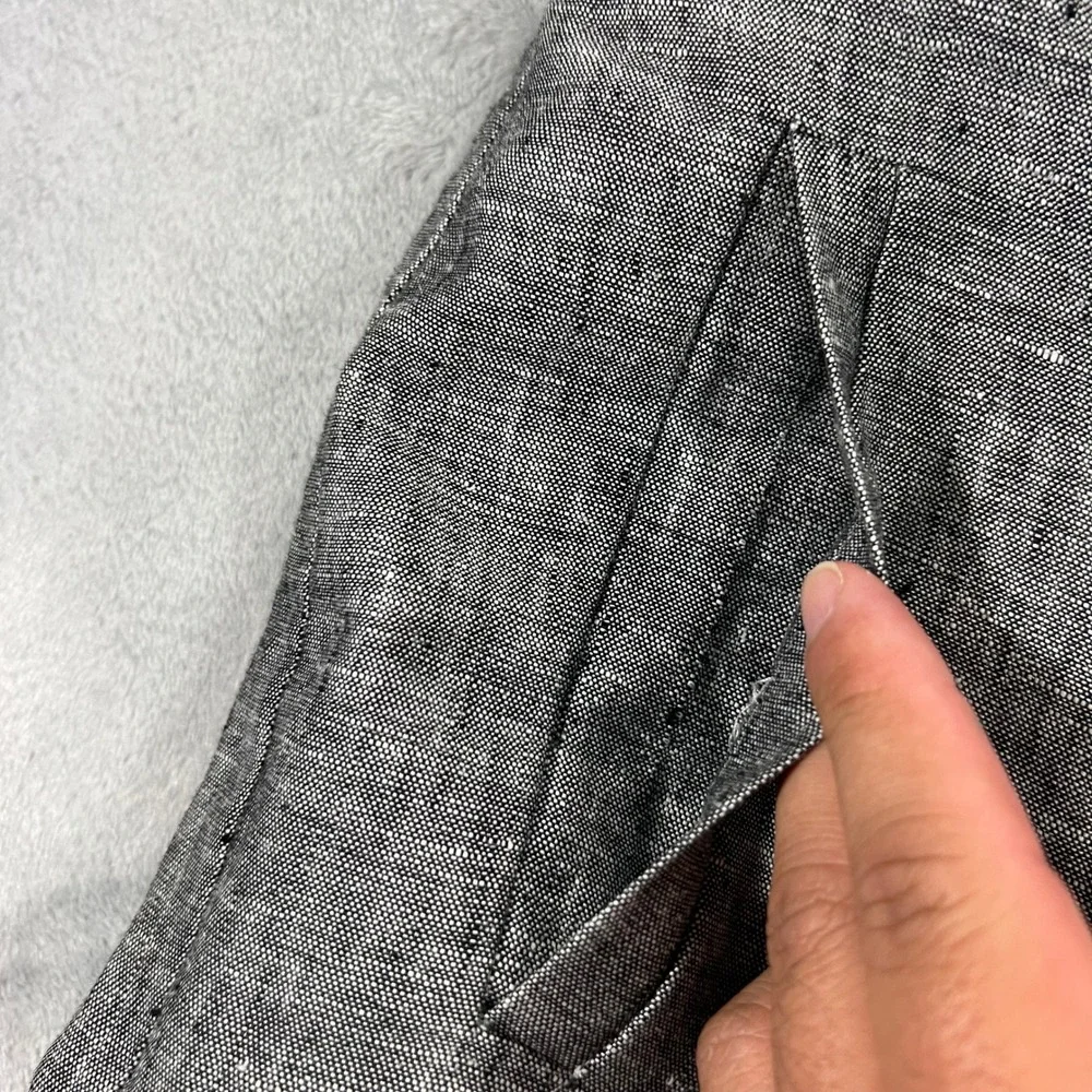 BANANA REPUBLIC Jackson Fit Pants Womens 6 Grey Good 100 Linen Summer 2011